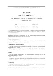 Disposal of Land by Local Authorities (Scotland) Regulations 2010