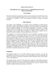 Executive Note to the Disposal of Land by Local Authorities (Scotland) Regulations 2010. SSI 2010/160