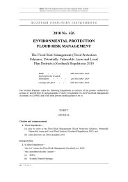Flood Risk Management (Flood Protection Schemes, Potentially Vulnerable Areas and Local Plan Districts) (Scotland) Regulations 2010