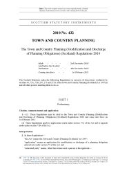 Town and Country Planning (Modification and Discharge of Planning Obligations) (Scotland) Regulations 2010