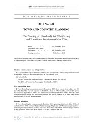 Planning etc. (Scotland) Act 2006 (Saving and Transitional Provisions) Order 2010