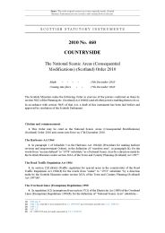 National Scenic Areas (Consequential Modifications) (Scotland) Order 2010