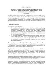 Executive Note to the Town and Country Planning (Determination of Appeals by Appointed Persons) (Prescribed Classes) (Scotland) Regulations 2010. SSI 2010/467