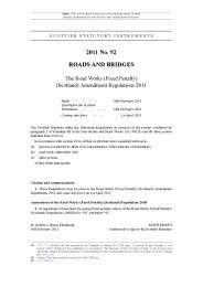 Road Works (Fixed Penalty) (Scotland) Amendment Regulations 2011