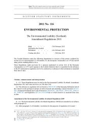Environmental Liability (Scotland) Amendment Regulations 2011