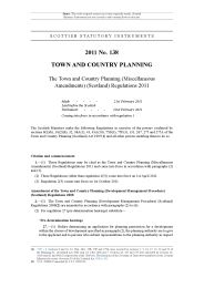 Town and Country Planning (Miscellaneous Amendments) (Scotland) Regulations 2011