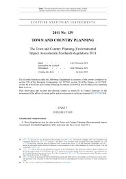 Town and Country Planning (Environmental Impact Assessment) (Scotland) Regulations 2011