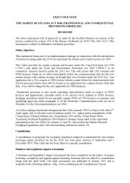 Executive Note to the Marine (Scotland) Act 2010 (Transitional and Consequential Provisions) Order 2011. SSI 2011/202