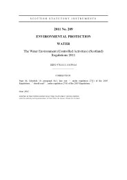 Water Environment (Controlled Activities) (Scotland) Regulations 2011 (Includes correction slip dated June 2011)