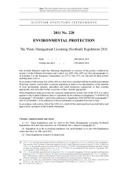 Waste Management Licensing (Scotland) Regulations 2011