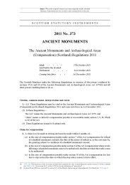 Ancient Monuments and Archaeological Areas (Compensation) (Scotland) Regulations 2011