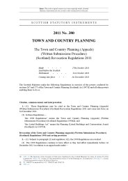 Town and Country Planning (Appeals) (Written Submissions Procedure) (Scotland) Revocation Regulations 2011