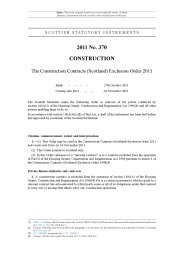 Construction Contracts (Scotland) Exclusion Order 2011