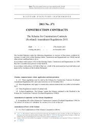 Scheme for Construction Contracts (Scotland) Amendment Regulations 2011