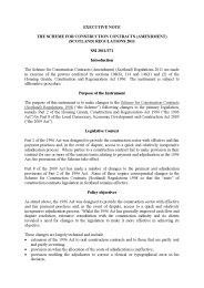 Executive Note to the Scheme for Construction Contracts (Scotland) Amendment Regulations 2011. SSI 2011/371