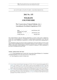 Conservation (Natural Habitats, etc.) Amendment (Scotland) Regulations 2011 (Includes correction slip dated November 2011)