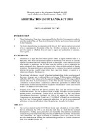 Explanatory Notes to the Arbitration (Scotland) Act 2010. asp 1