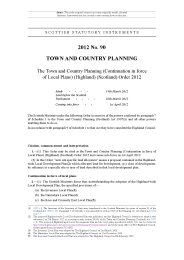 Town and Country Planning (Continuation in Force of Local Plans) (Highland) Order 2012