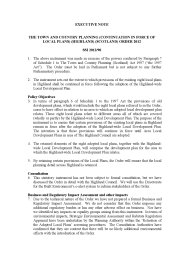 Executive Note to the Town and Country Planning (Continuation in Force of Local Plans) (Highland) Order 2012. SSI 2012/90