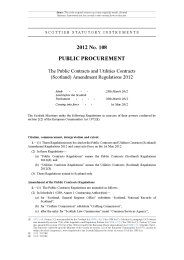 Public Contracts and Utilities Contracts (Scotland) Amendment Regulations 2012