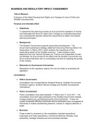 Extension of Permitted Development Rights and Changes of Use to Finfish and Shellfish Developments - Business and Regulatory Impact Assessment. SSI 2012/131