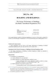 Energy Performance of Buildings (Scotland) Amendment Regulations 2012
