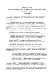 Executive Note to the Energy Performance of Buildings (Scotland) Amendment Regulations 2012. SSI 2012/190