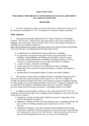 Executive Note to the Energy Performance of Buildings (Scotland) Amendment (No.2) Regulations 2012. SSI 2012/208