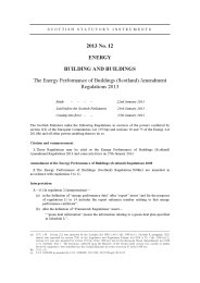 Energy Performance of Buildings (Scotland) Amendment Regulations 2013