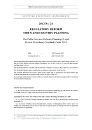 Public Services Reform (Planning) (Local Review Procedure) (Scotland) Order 2013