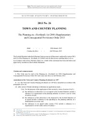 Planning etc. (Scotland) Act 2006 (Supplementary and Consequential Provisions) Order 2013