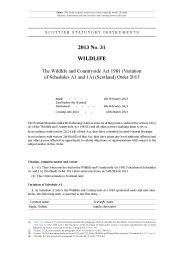 Wildlife and Countryside Act 1981 (Variation of Schedules A1 and 1A) (Scotland) Order 2013