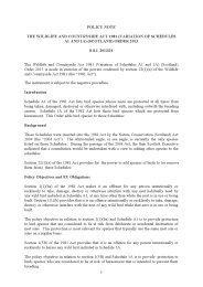 Policy Note to the Wildlife and Countryside Act 1981 (Variation of Schedules A1 and 1A) (Scotland) Order 2013. SSI 2013/31