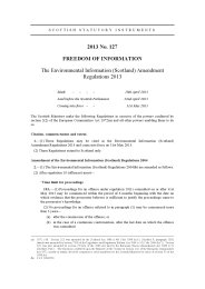 Environmental Information (Scotland) Amendment Regulations 2013