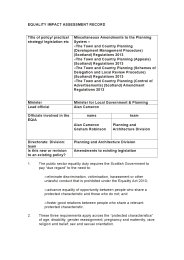 Equality Impact Assessment Record - Miscellaneous Amendments to the Planning System (Relates to SSI 2013/154, SSI 2013/155, SSI 2013/156 and SSI 2013/157)