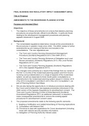 Final Business and Regulatory Impact Assessment (BRIA) - amendments to the modernised planning system  (relates to SSI 2013/154, SSI 2013/155, SSI 2013/156 and SSI 2013/157)