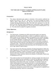 Policy Note to the Town and Country Planning (Appeals) (Scotland) Regulations 2013. SSI 2013/156