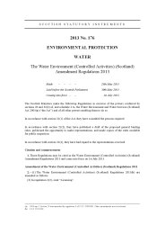 Water Environment (Controlled Activities) (Scotland) Amendment Regulations 2013