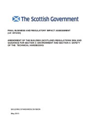 Final Business and Regulatory Impact Assessment: Amendment of the Building (Scotland) Regulations 2004 and guidance for Section 3: Environment and Section 4: Safety of the technical handbooks. SSI 2013/143
