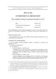 Landfill (Scotland) Amendment Regulations 2013