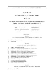 Water Environment (River Basin Management Planning: Further Provision) (Scotland) Regulations 2013