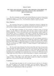 Policy Note to the Town and Country Planning (Tree Preservation Order and Trees in Conservation Areas) (Scotland) Amendment Regulations 2014. SSI 2014/53