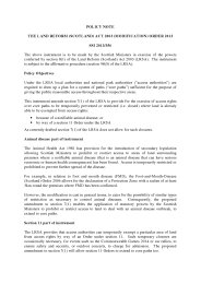 Policy Note to the Land Reform (Scotland) Act 2003 (Modification) Order 2013. SSI 2013/356