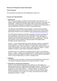 Business and Regulatory Impact Assessment for the Land Reform (Scotland) Act 2003 (Modification) Order 2013. SSI 2013/356