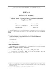 Road Works (Inspection Fees) (Scotland) Amendment Regulations 2014