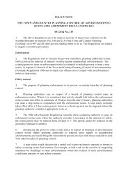 Policy Note to the Town and Country Planning (Control of Advertisements) (Scotland) Amendment Regulations 2014. SSI 2014/139