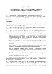 Policy Note to the Town and Country Planning (General Permitted Development) (Scotland) Amendment Order 2014. SSI 2014/142