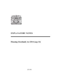 Explanatory Notes to the Housing (Scotland) Act 2014. asp 14