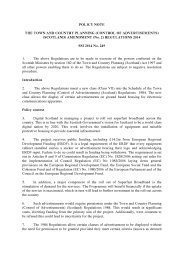 Policy Note to the Town and Country Planning (Control of Advertisements) (Scotland) Amendment (No.2) Regulations 2014. SSI 2014/249