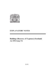 Explanatory Notes for the Buildings (Recovery of Expenses) (Scotland) Act 2014. asp 13